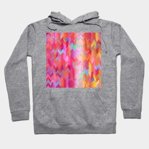 Colorful painted chevron pattern Hoodie by micklyn